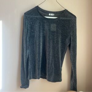 Sheer sparkly Free People top